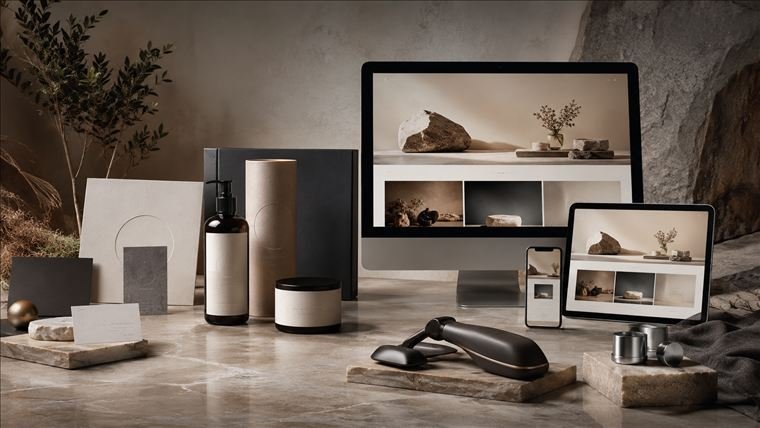 Corporate brand system across digital and physical touchpoints